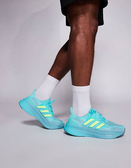 Adidas Running Ultraboost 5 Trainers In Blue And Lime