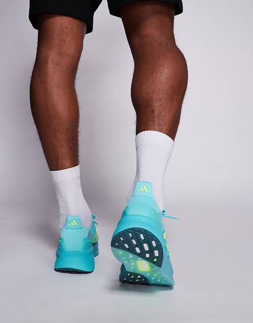 Adidas Running Ultraboost 5 Trainers In Blue And Lime