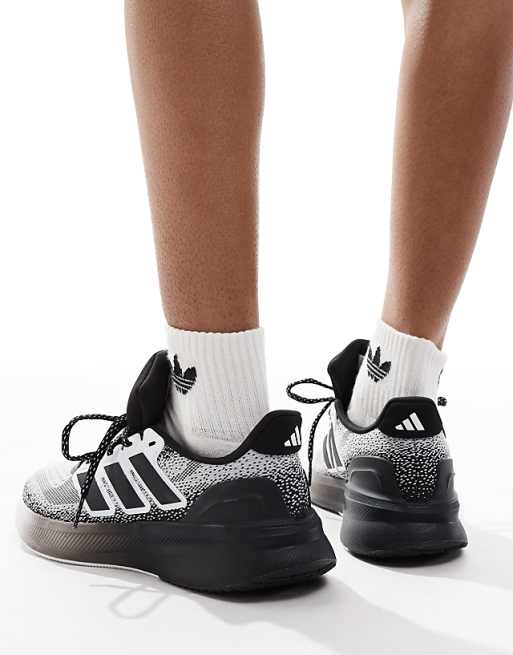 Adidas Running Ultrarun 5 Trainers In White And Black