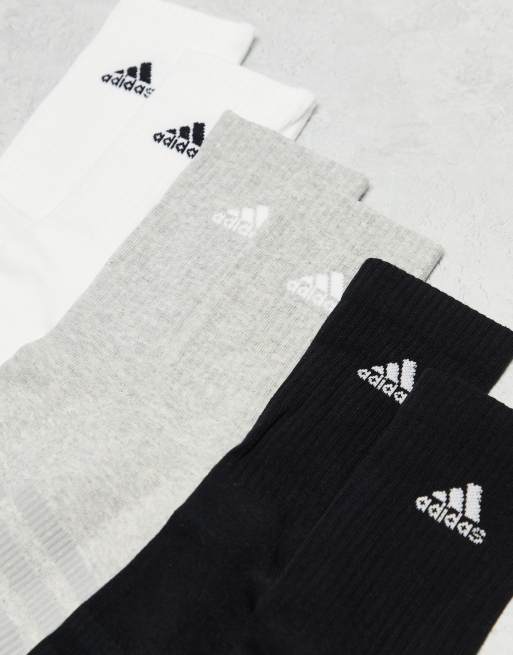Adidas Training 3 Pack Crew Socks In Multi