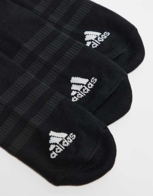Adidas Training 3 Pack Trainer Socks In Black