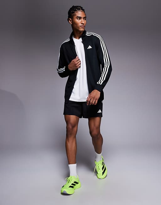 Adidas Training 3 Stripe Track Jacket In Black