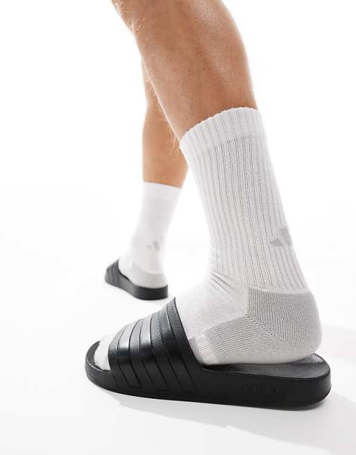 Adidas Training Adilette Sliders In Black