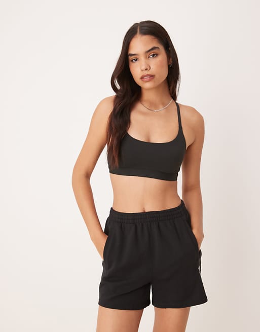 Adidas Training All Me Light Support Sports Bra In Black