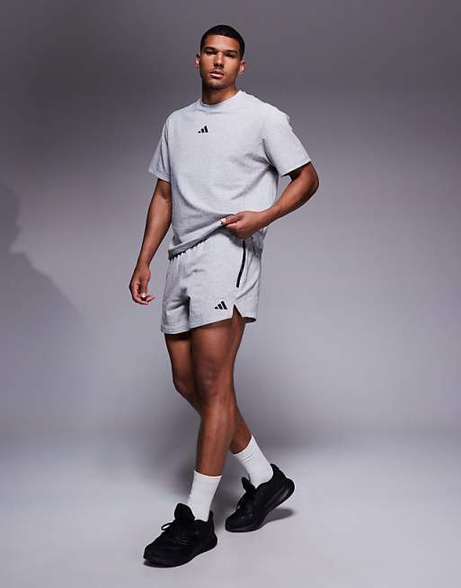 adidas Training D4T 5"" shorts in grey heather