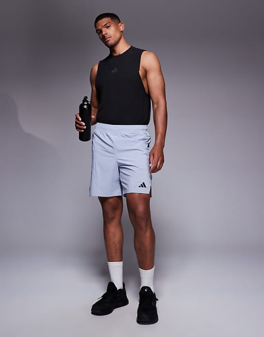 adidas Training D4T knit shorts in grey