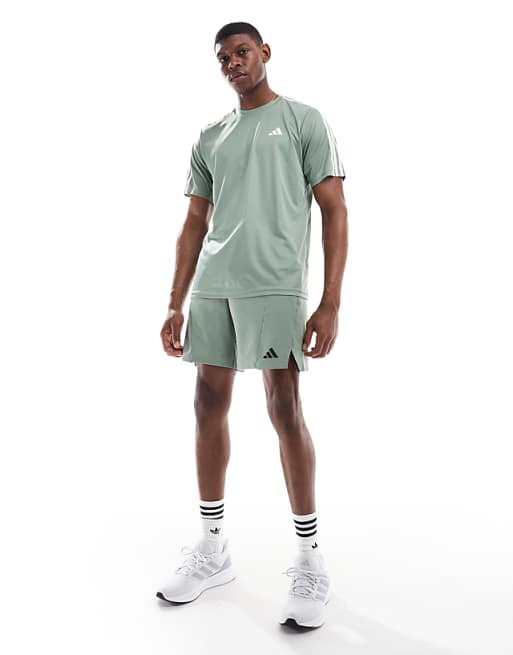 Adidas Training D4T Short In Silver Green