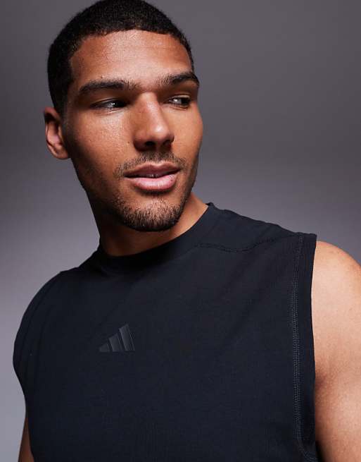 Adidas Training D4T Sleeveless T-shirt In Black