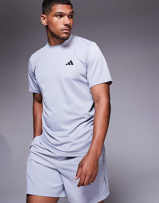 adidas Training essentials base t-shirt in grey