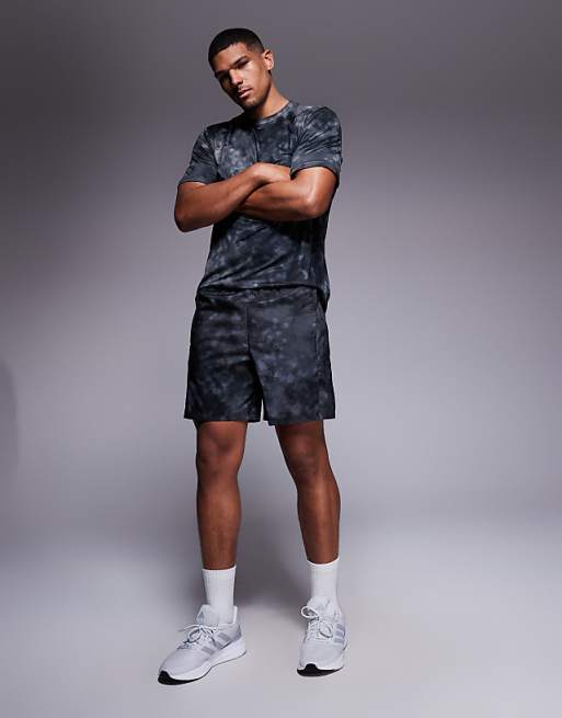 Adidas Training Essentials Shorts With Grey And Black Print