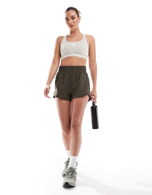 Adidas Training Essentials Sports Bra In Stone