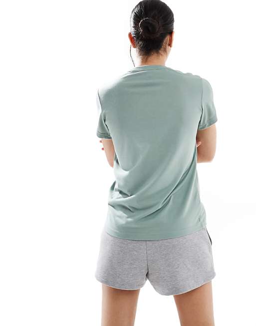 Adidas Training Essentials T-shirt In Silver Green