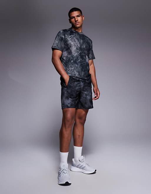 Adidas Training Essentials T-shirt With Grey And Black Print