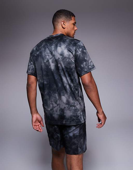 Adidas Training Essentials T-shirt With Grey And Black Print