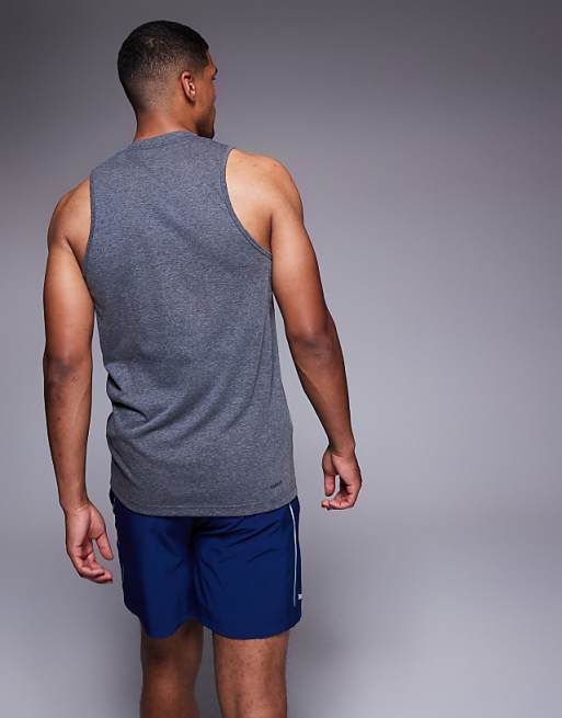 Adidas Training Essentials Vest In Dark Grey