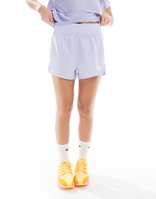Adidas Training High Waist Pacer Short In Lilac