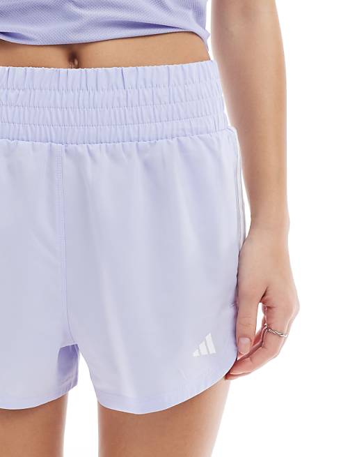 Adidas Training High Waist Pacer Short In Lilac