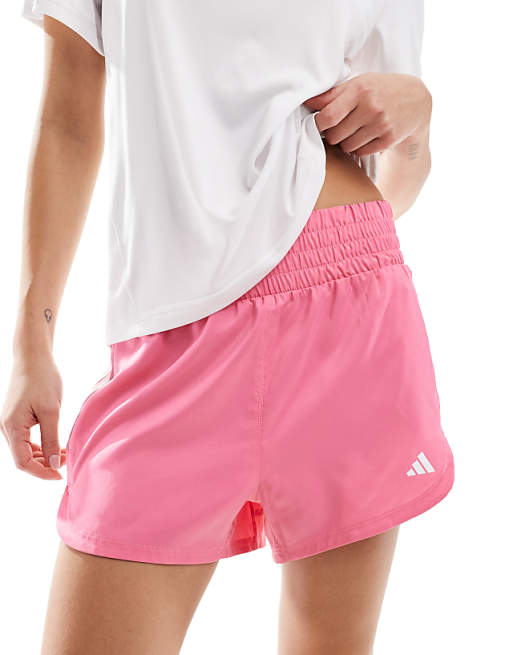 adidas Training high waist pacer short in pink