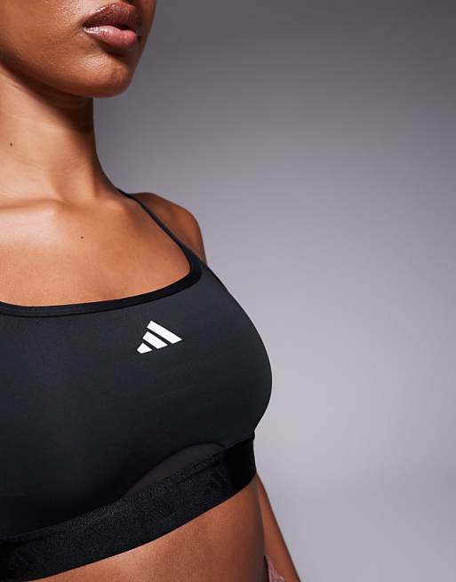 Adidas Training Hyperglam Bralette In Black