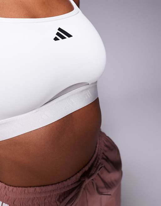 Adidas Training Hyperglam Bralette In White