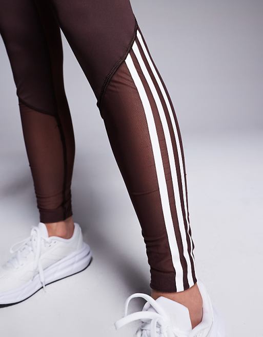 Adidas Training Hyperglam Leggings In Brown