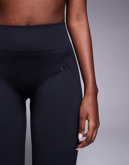 Adidas Training Knitted Full Length Leggings In Black
