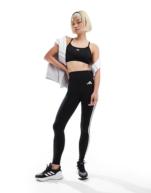 adidas Training low support bra in black