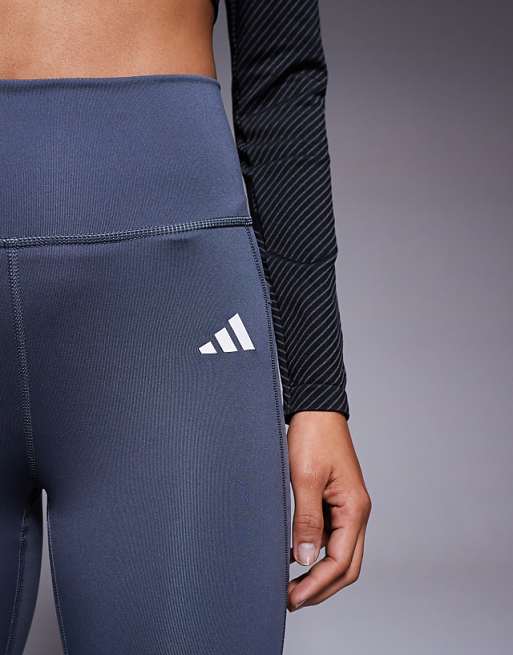 Adidas Training Optime Essentials Full Length Leggings In Dark Grey