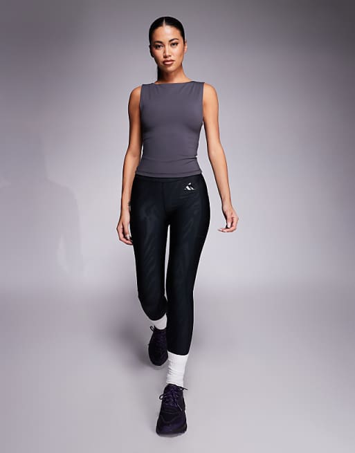 Adidas Training Optime Full Length Legging In Black Print