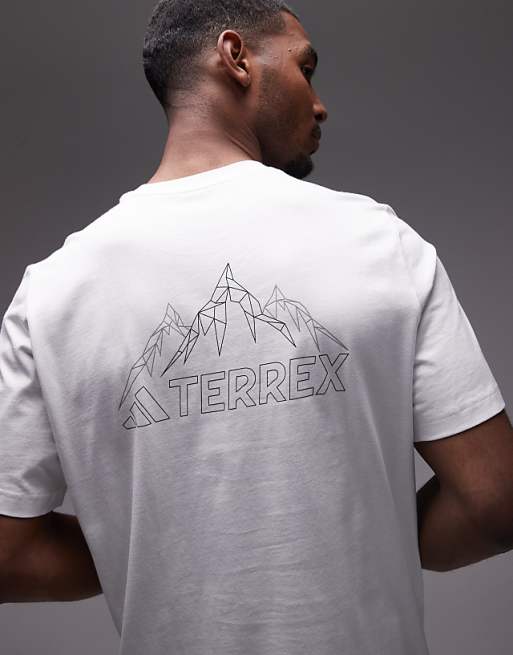 adidas Training Outdoor Terrex t-shirt with chest logo in white