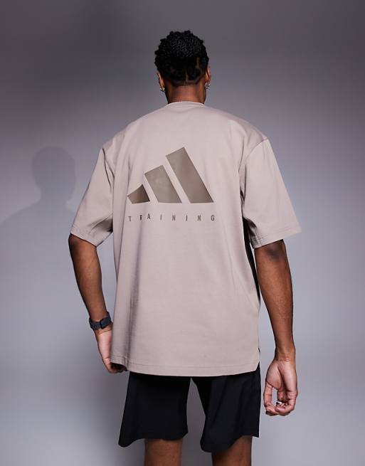 Adidas Training Power T-shirt In Chalky Brown
