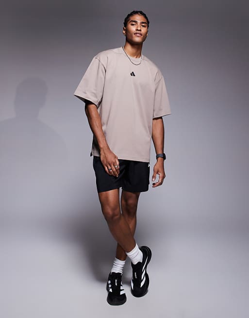 Adidas Training Power T-shirt In Chalky Brown