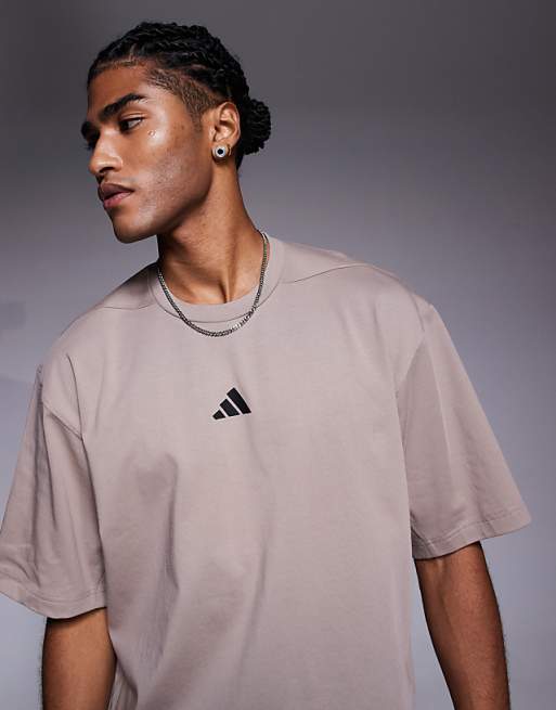 Adidas Training Power T-shirt In Chalky Brown