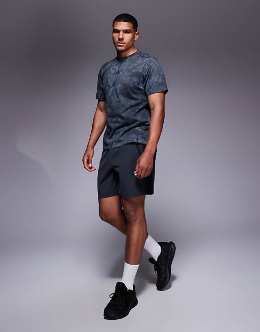 Adidas Training Power T-shirt In Graphic Grey And Black Print