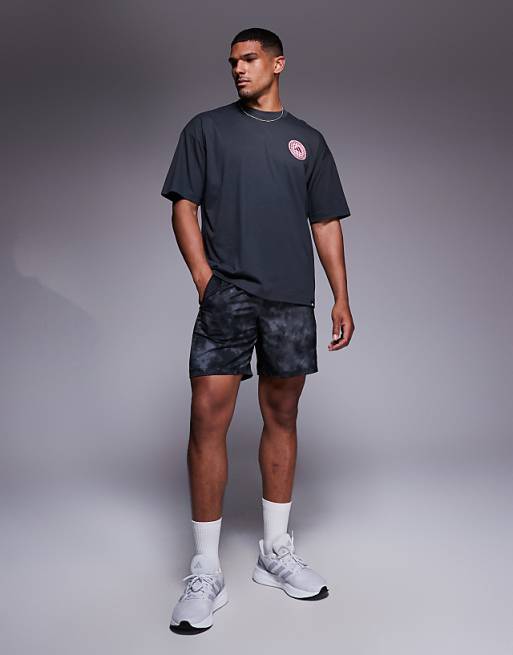 Adidas Training Power T-shirt With Globe Back Print In Black