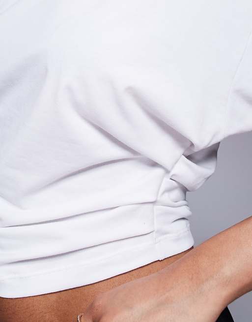 Adidas Training Power Twist Back T-shirt In White