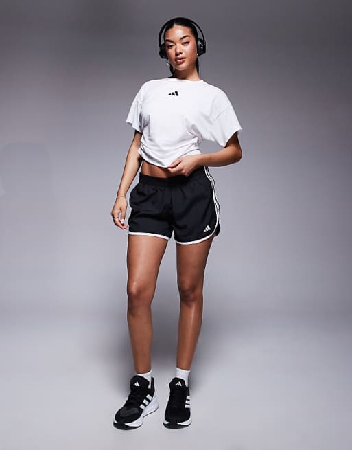 Adidas Training Power Twist Back T-shirt In White