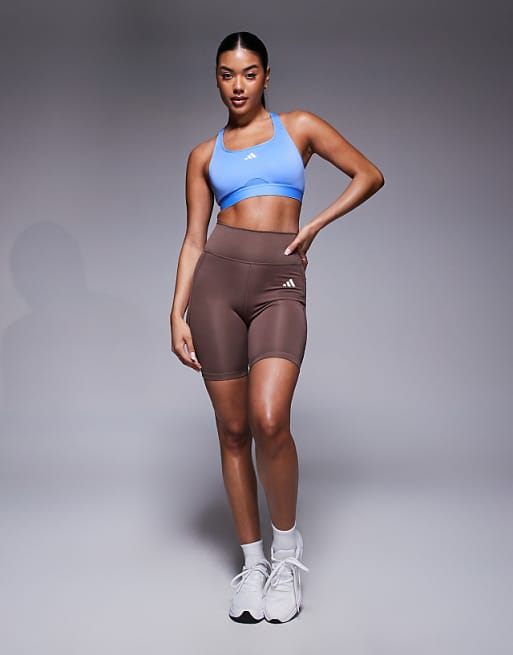 Adidas Training PWRCT High Support Sports Bra In Blue