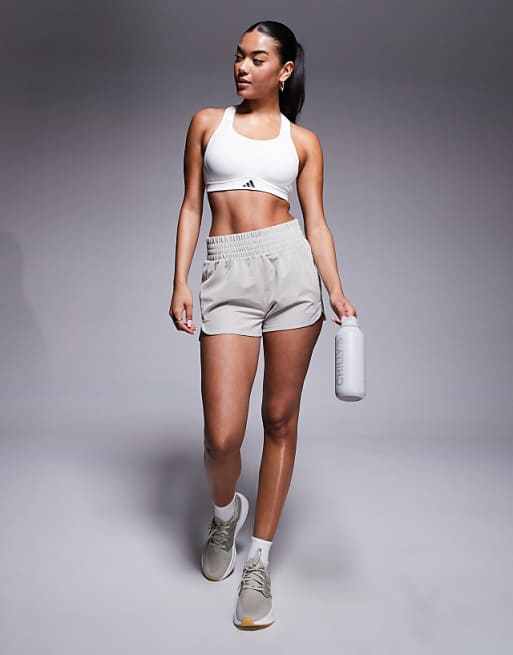 Adidas Training Strength High Support Sports Bra In White