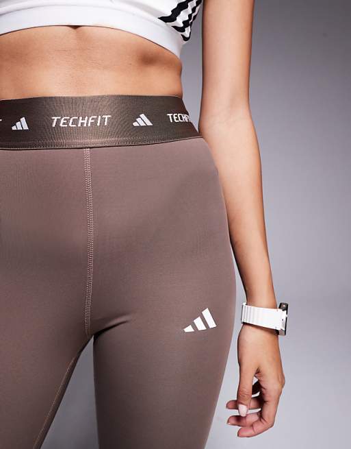 Adidas Training Tech Fit 7/8 In Dark Brown