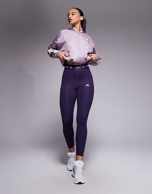adidas Training Tech Fit 7/8 leggings in purple