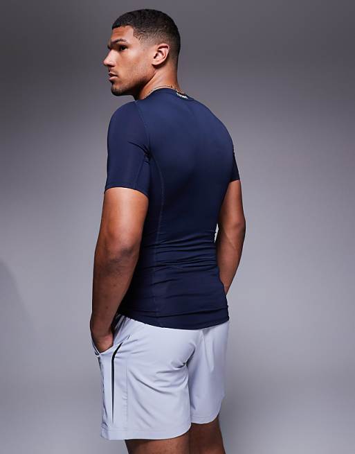 Adidas Training Tech Fit Base Layer T-shirt In Navy