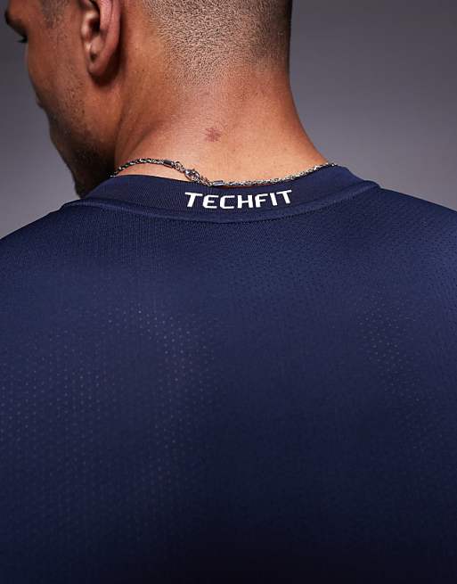 Adidas Training Tech Fit Base Layer T-shirt In Navy