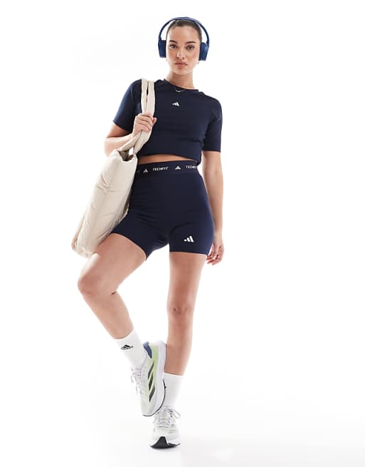Adidas Training Tech Fit Shorts In Navy