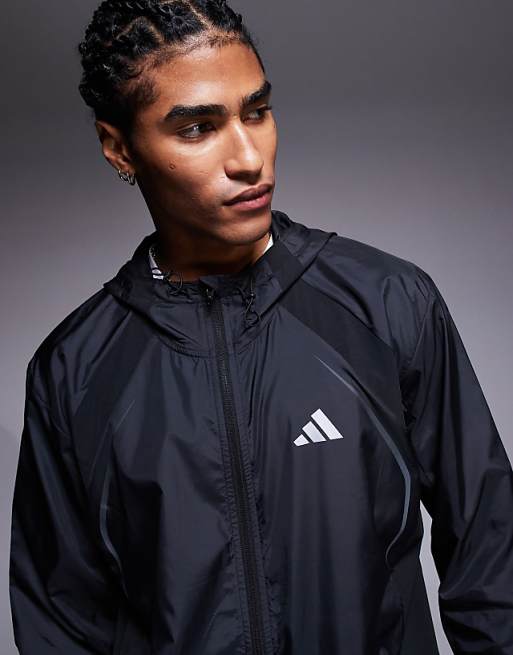 Adidas Training Tech Windbreaker Jacket In Black