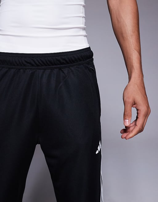 Adidas Training Train Essentials 3 Stripe Joggers In Black