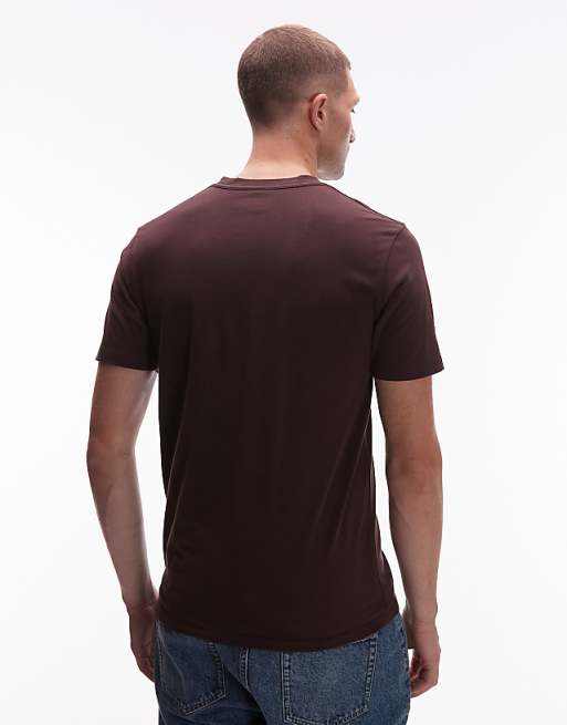 Allsaints Brace T-shirt In Oxbllood - BURGUNDY