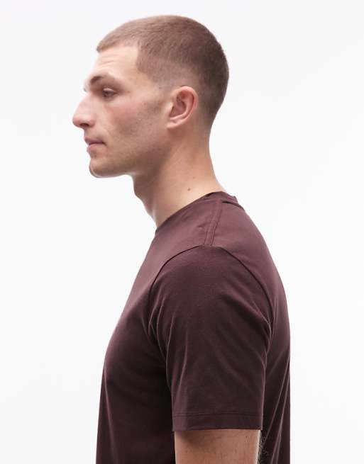 Allsaints Brace T-shirt In Oxbllood - BURGUNDY