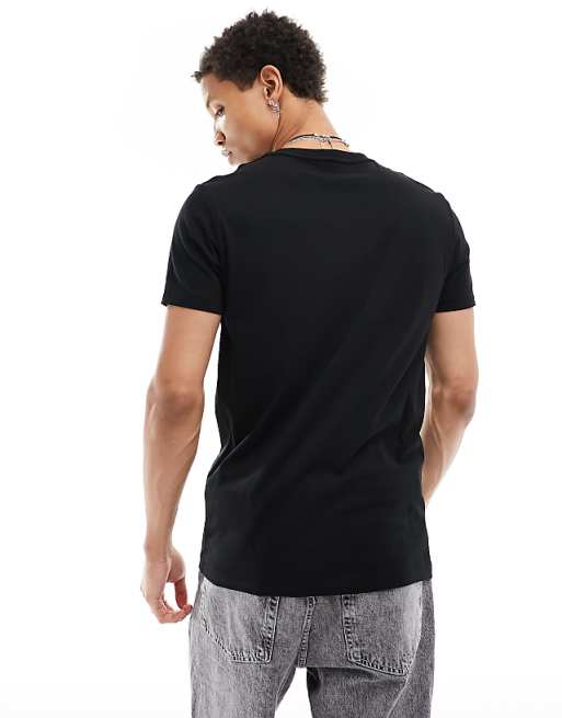 AllSaints Tonic Crew T-shirt In Jet Black