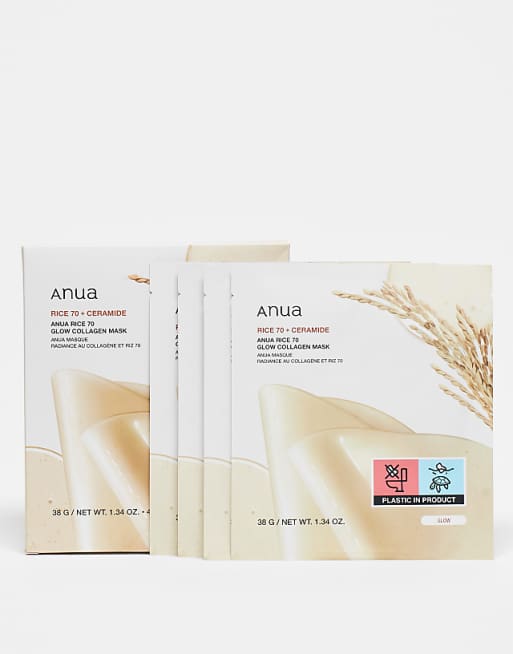 Anua Rice 70 Glow Collagen Mask (4 Sheets)